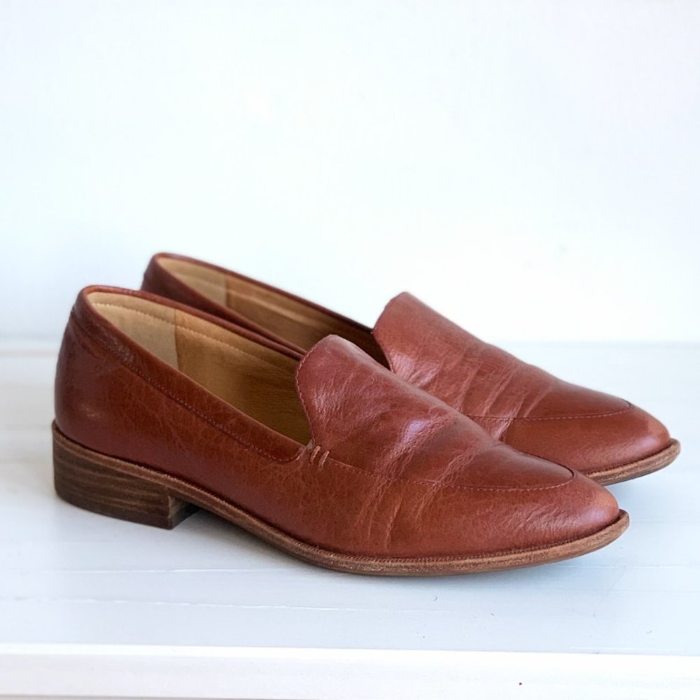 Madewell Mahagony Leather Loafers style# H2419 GUC - Picture 2 of 8